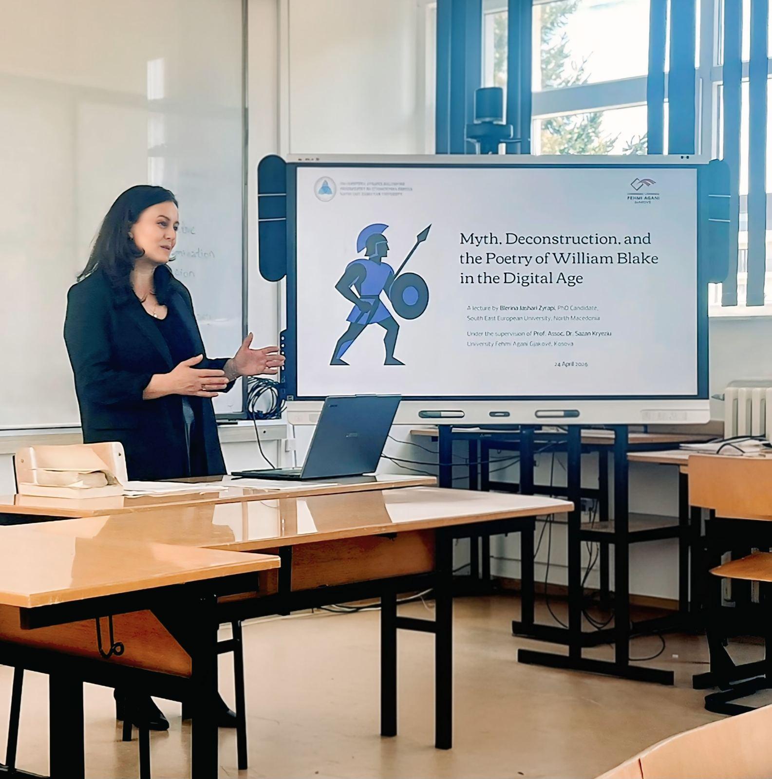 Vizitë kërkimore-shkencore dhe ligjëratë mbi William Blake-un në Epokën Digjitale